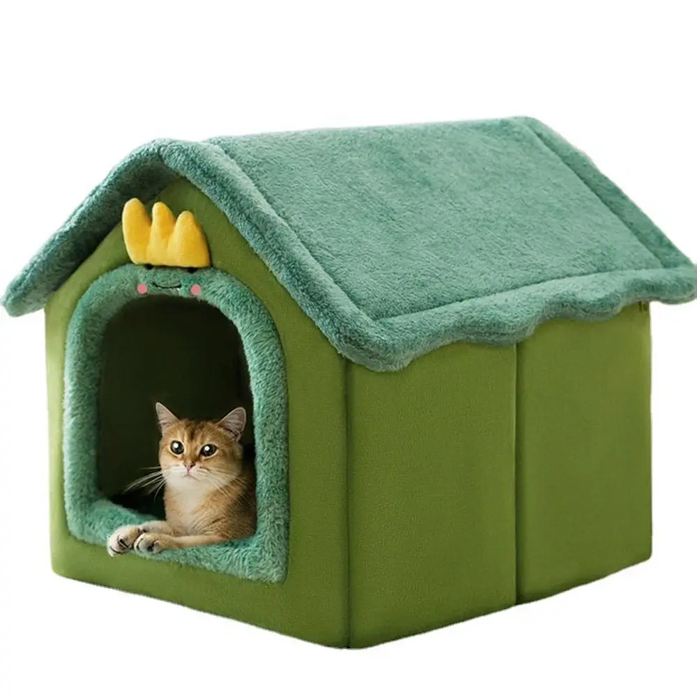 Plush Dog House Kennel Small Dog Winter Warm Cat Nest Dog House Dog Bed Pet Supplies Dog Tent Dog Pet Cushion