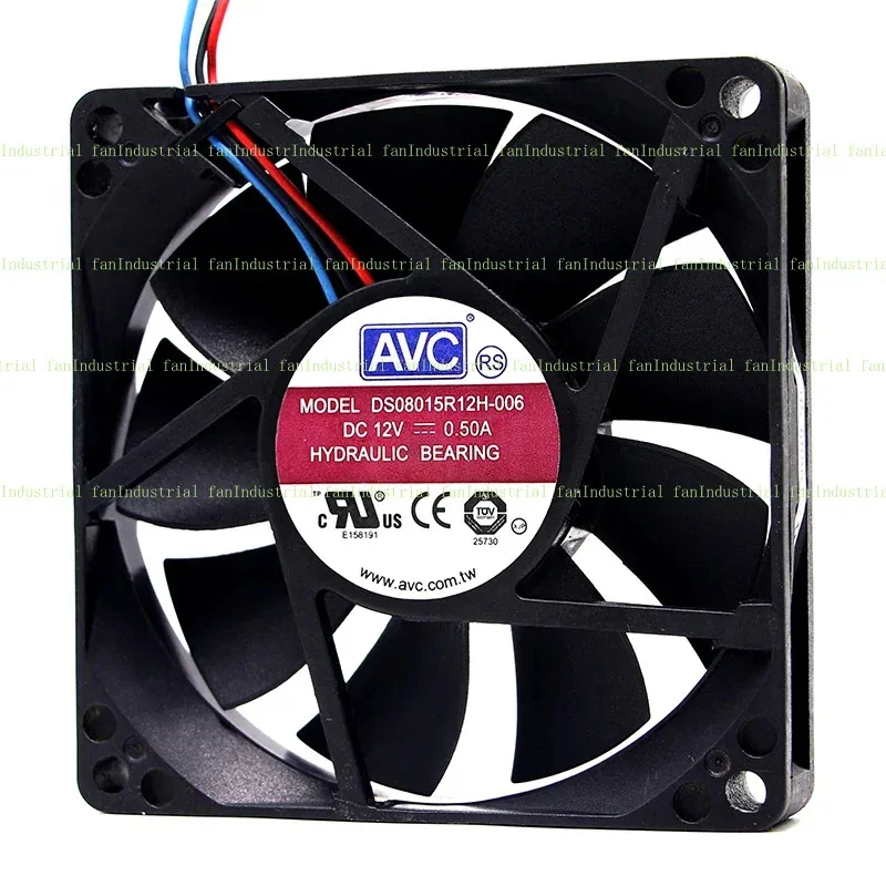 Y AVC DS08015R12H-006 12V 0,50A 80x80x15mm Ventilateur de refroidissement de serveur à 3 fils