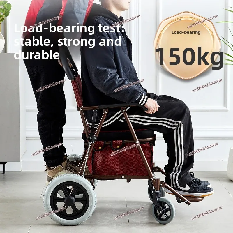 المحمولة المسنين عربة الطاقة سكوتر اليد دفع عربة التسوق التسوق عربة المسنين أربع عجلات