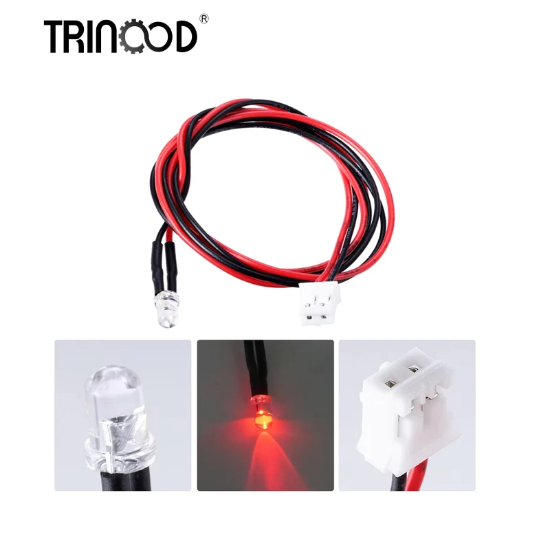 

TRINOOD 3mm 2.3-3V Led Light Lamp Beads PH2.0 Terminal Line Wire for 1/14 Tamiya RC Car Truck Upgrade Part