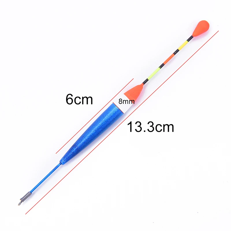 10 قطع من طُعم الصيد في الهواء الطلق بأحجام متنوعة، خطافات بوبرز سهلة الانزلاق على شكل سمكة #6