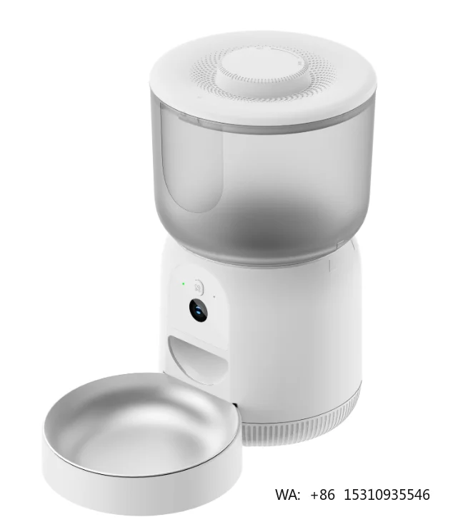 3L Smart Automatic Pet Feeder with 2.4GHz WiFi, App Remote Control & Live Video, Voice Recording for Cats/Dogs
