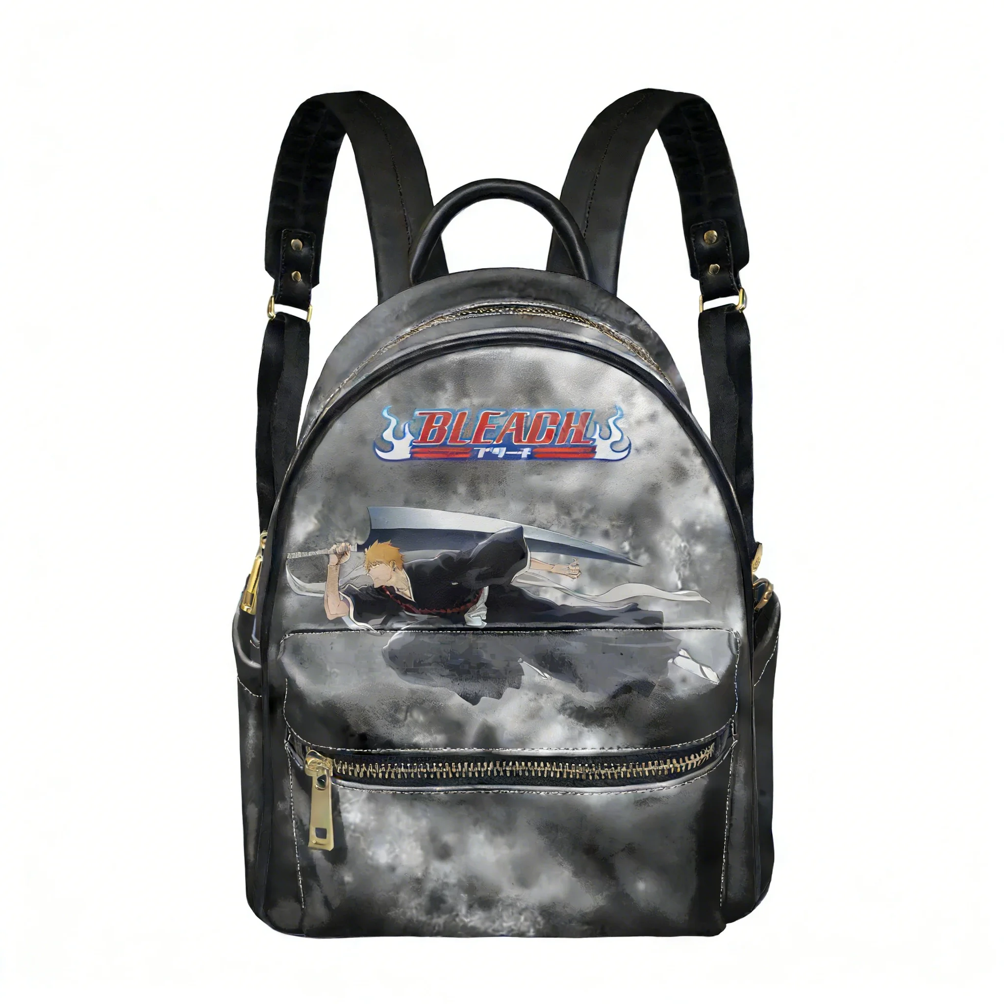 

Bleach Backpack Womens Mens Knapsack Custom Made Text Image Double Shoulder Bags Business Travel Bookbag Rucksack Gift Daypack