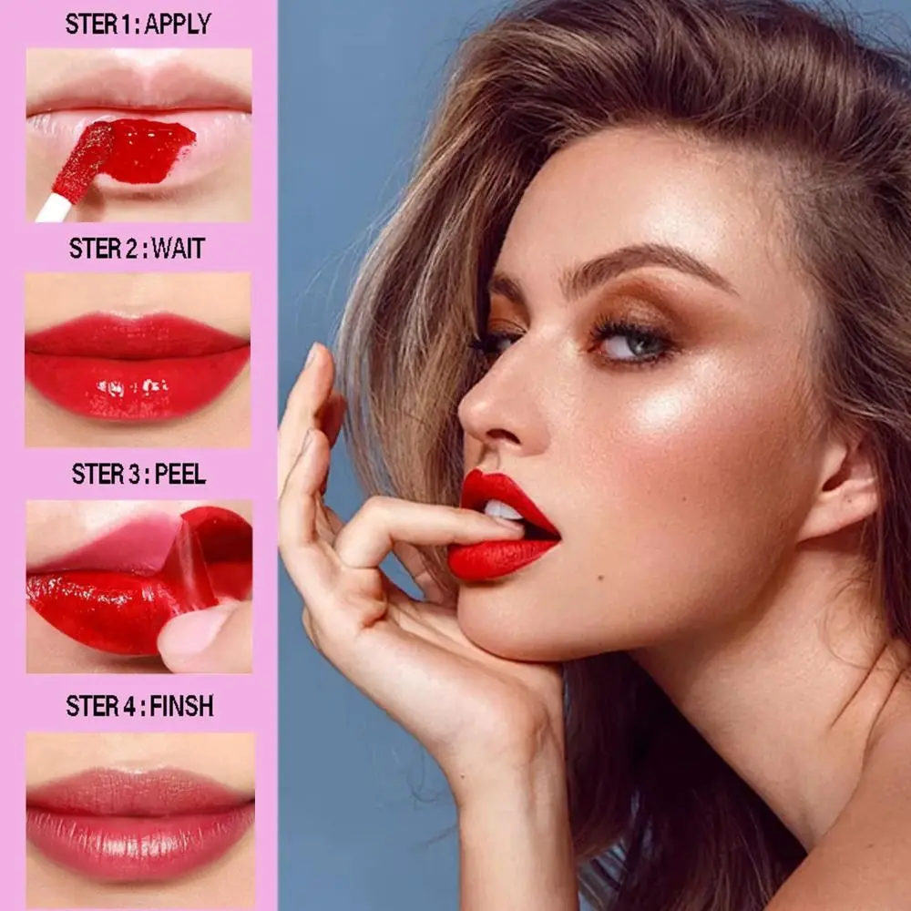 Long Lasting Matte Lip Stain Peel Off Masque Waterproof 6 Colors Peel Off Lip Stain Transfer Proof Lip Tatoo