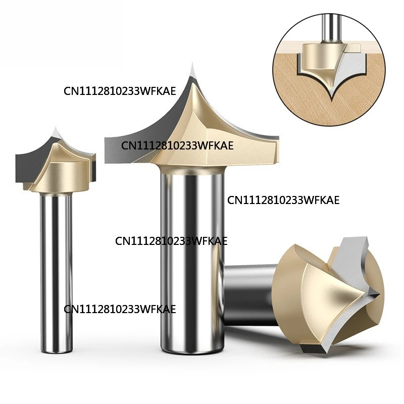 Carbide CNC Router Bits 1/2 1/4 Shank Point Cutting Round Over Bit for Wood Carving Engraving End Mill Woodworking Tools