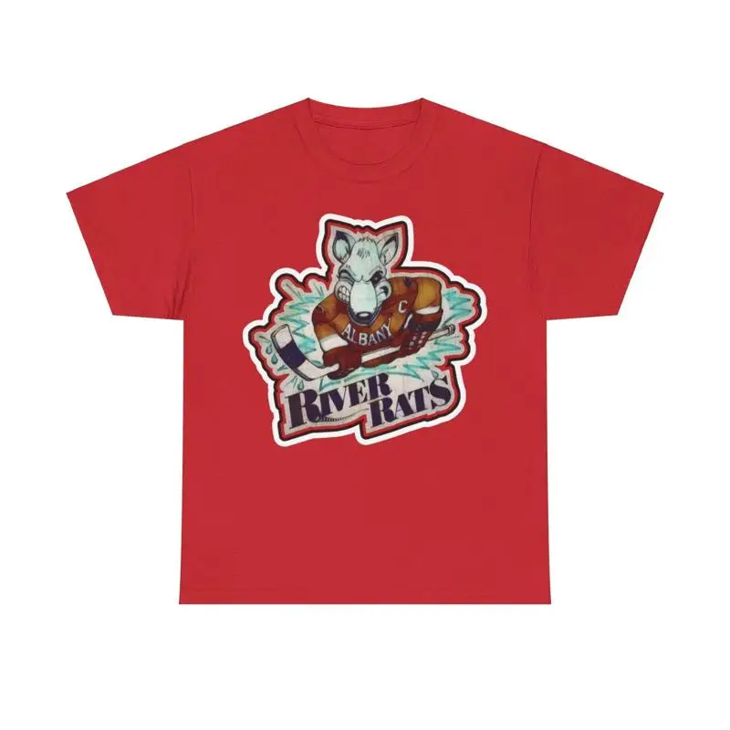 Camiseta del equipo de hockey de Nueva York de Albany River Rats