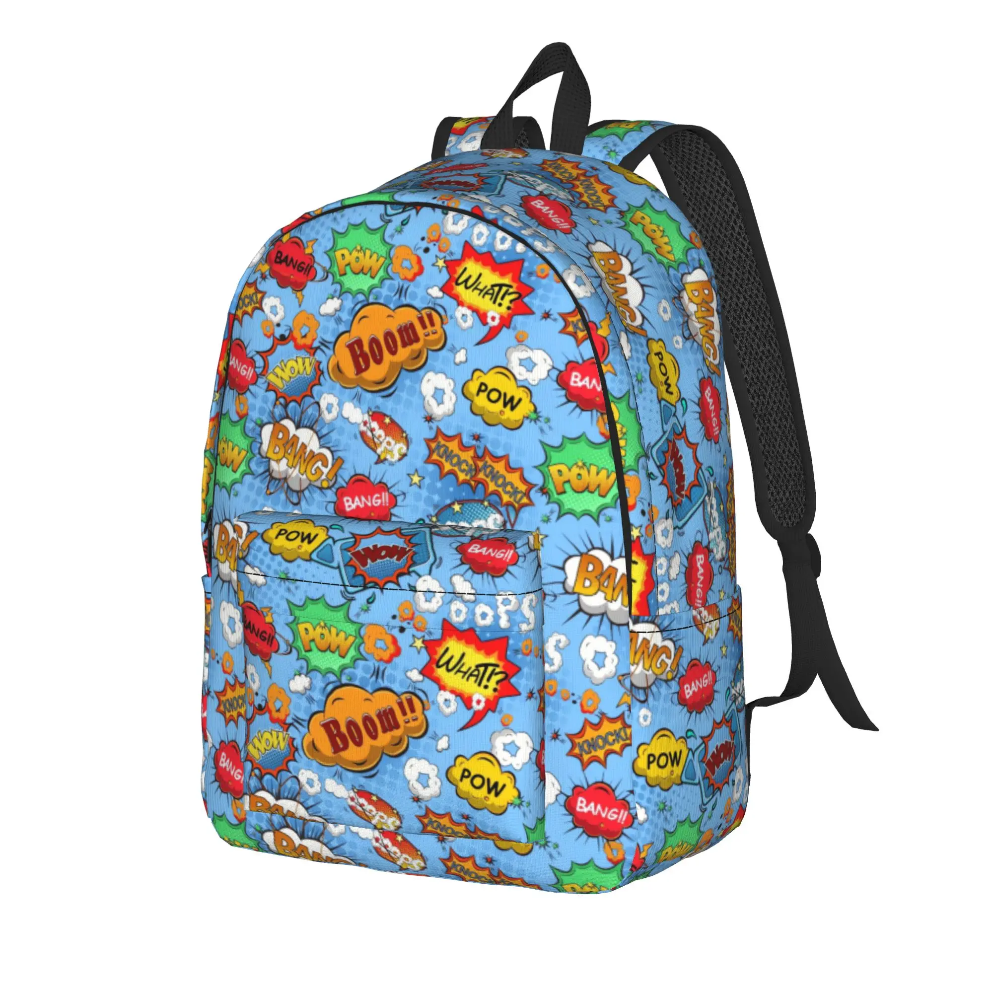 Comic Speech Bubbles   ()(6) Backpack  University Backpacks Youth Custom Big High School Bags Cool Rucksack