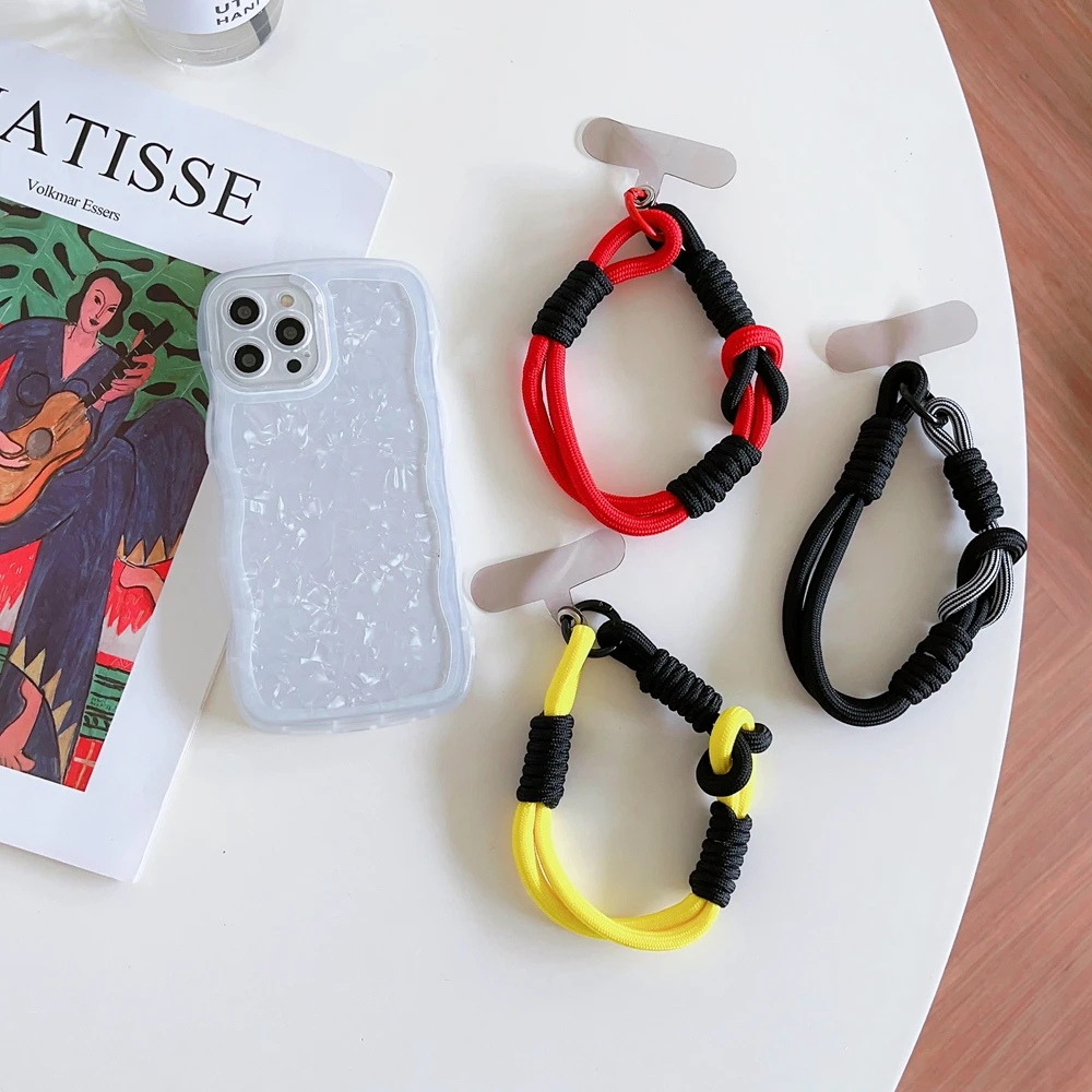 مضفر حزام الحبل الهاتف المحمول ، سلسلة معلقة ، حلقة الحبل مع التصحيح ، حزام المعصم ، حامل هاتف الخليوي ، حبل قابل للفصل ، سلسلة المفاتيح ، جديد #2