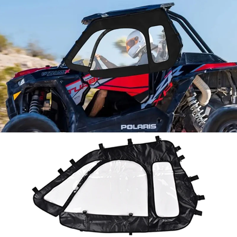 

Soft Upper Doors for Polaris RZR XP 1000 2 Seater Model Soft Cab Enclosures Upgraded Zippers And Side Mirror Compatibility