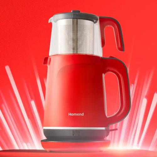 Homend royaltea 1731h corpo de aço plástico a máquina de chá bule