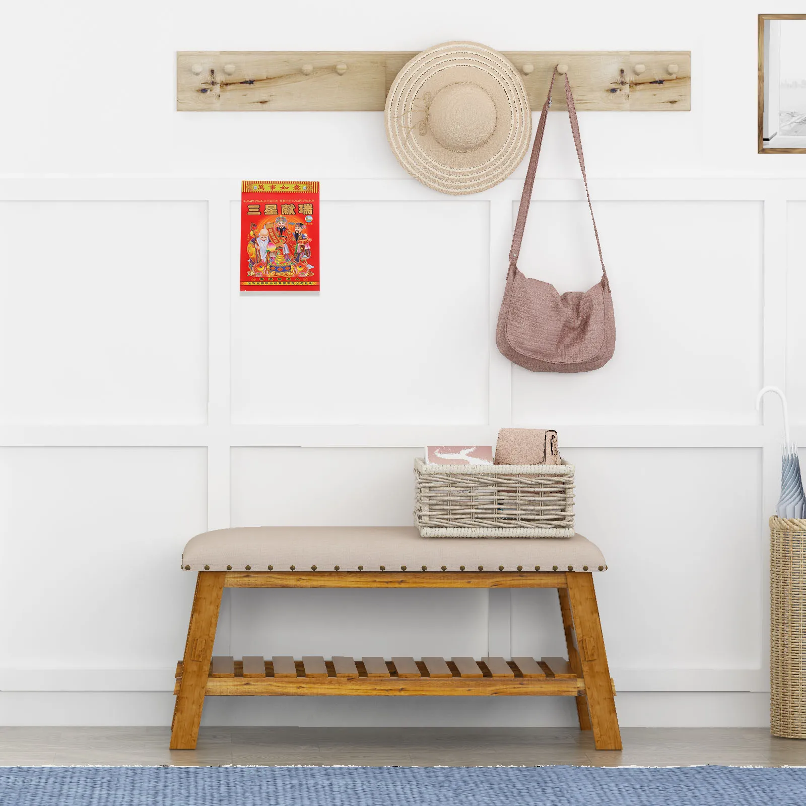 

2024 Chinese Calendar Classic Wall Calendar Yearly Planner with Clear Printing and Festivals Records for Home Office