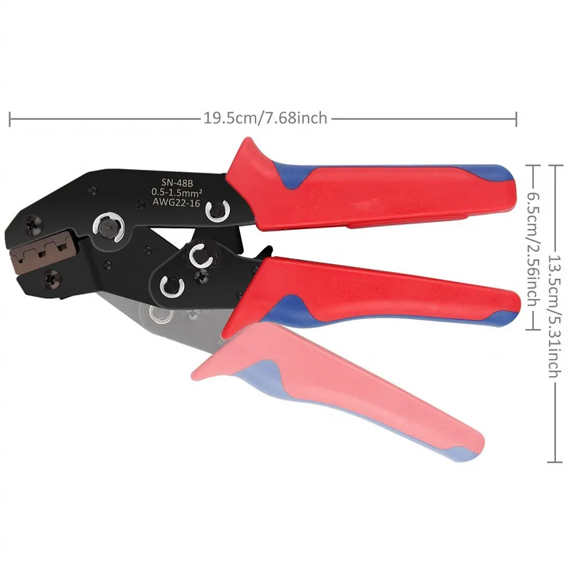 2.8 4.8 6.3 Connectors 450PCS et Plug Spring Crimping Pliers Ratchet Terminal Crimping Tool Kit