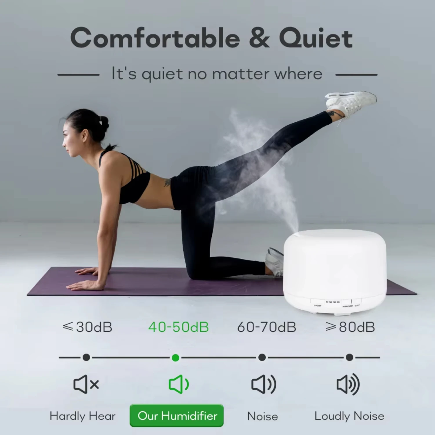 مرطب الهواء الناشر الضروري النفط 300 مللي 500 مللي 1000 مللي مع أضواء التحكم عن بعد بالموجات فوق الصوتية الروائح الناشر