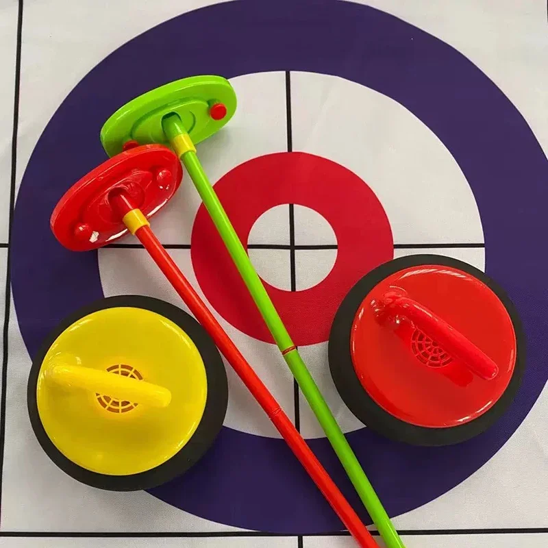 Zestaw do curlingu, zabawki sportowe do użytku na zewnątrz i wewnątrz, elektryczne zawieszane kulki do curlingu, lekki hokej na linie, zabawki dla dzieci dla chłopców i dziewcząt.