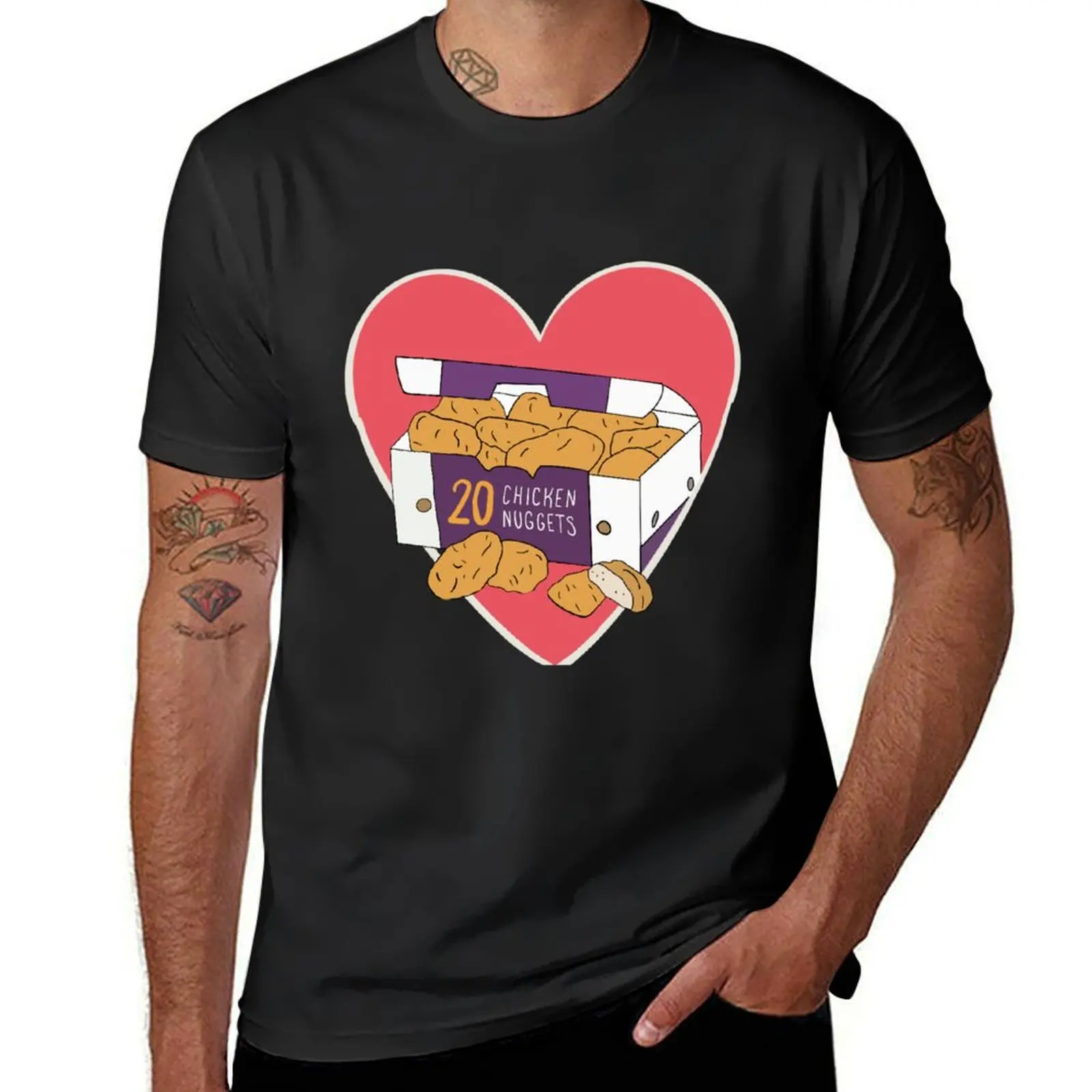 Chicken nugget T-Shirt vintage blacks sweat mens clothing