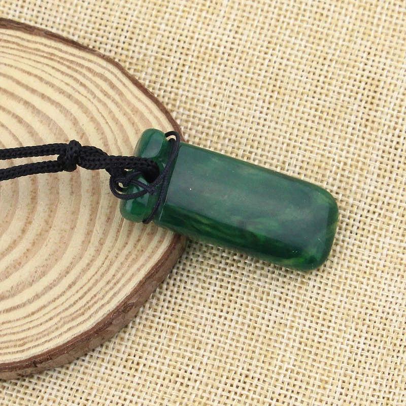 Aquaman Maori Green Square Tag Pendant Necklace Men Hand Carved Necklaces Arthur Curry Aquaman Cosplay Jewelry Gift