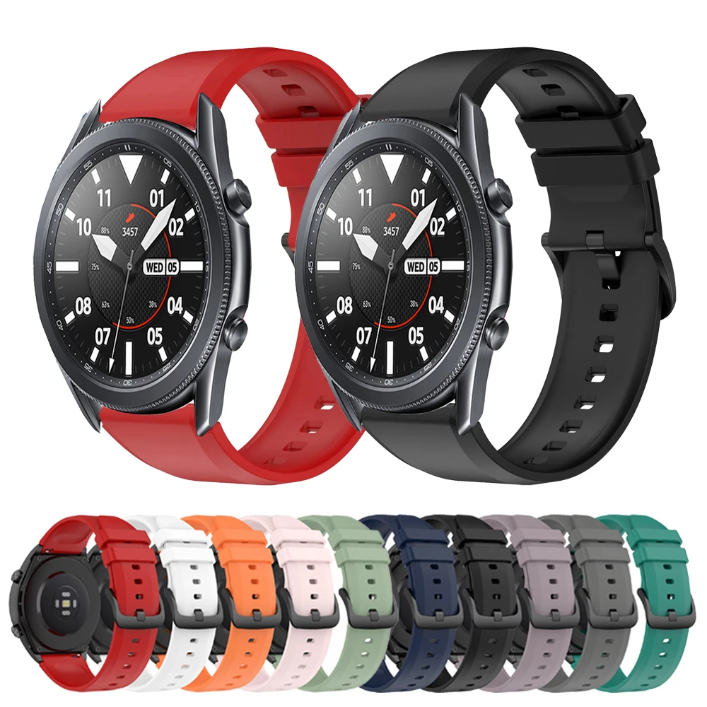 

For Samsung Galaxy Watch 3 45mm Strap Silicone Fashon Sport Bracelet 22mm Watch Band For Galaxy Watch 46mm/Gear S3 Frontier Belt
