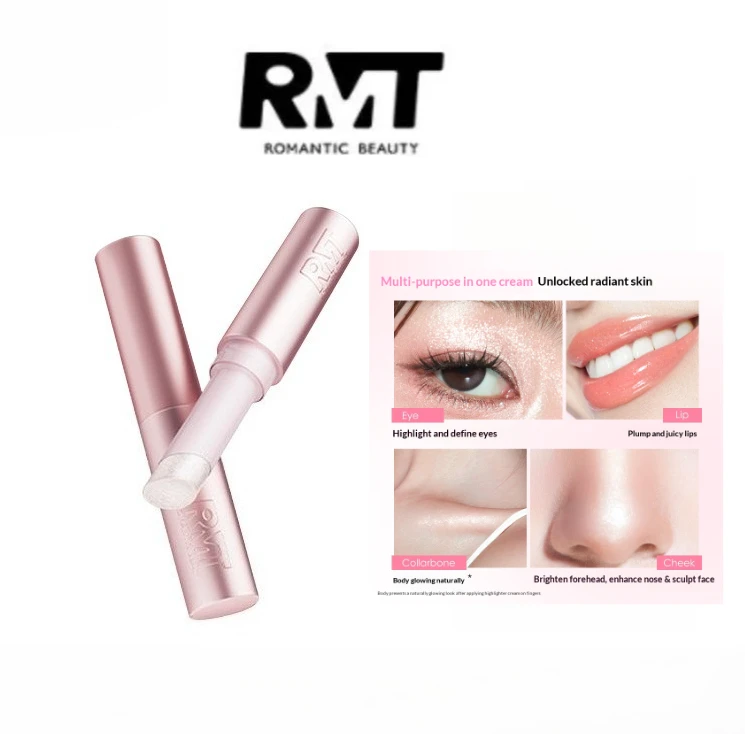 RMT Multi-Effekt All-in-One Illuminating Jelly Eyeshadow Stick Highlighter Stick Lippenpflege Voll und Langanhaltend Wasser-Glanz Multi