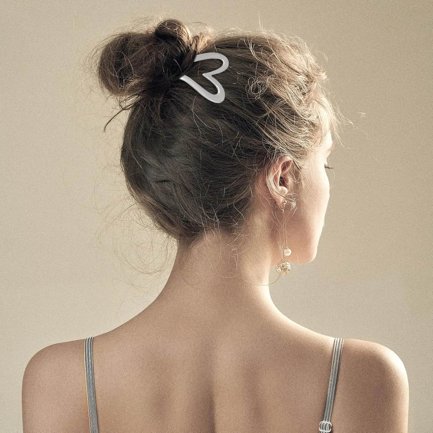 1/2 Stück Französische Vintage Metall Herz U-förmige Haarnadeln Haarstäbchen Haargabel Elegante Frisur Chignon Zubehör für Frauen Mädchen – Detail 6