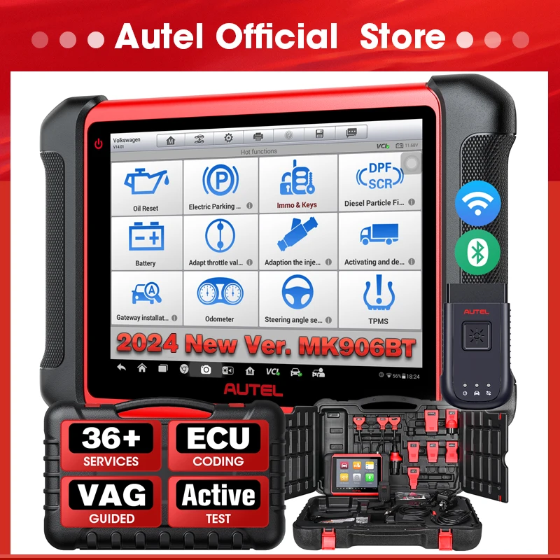 Autel MK906BT Автомобильные диагностические инструменты, профессиональный OBDI OBD2 сканер для всех автомобилей PK MS906 Pro