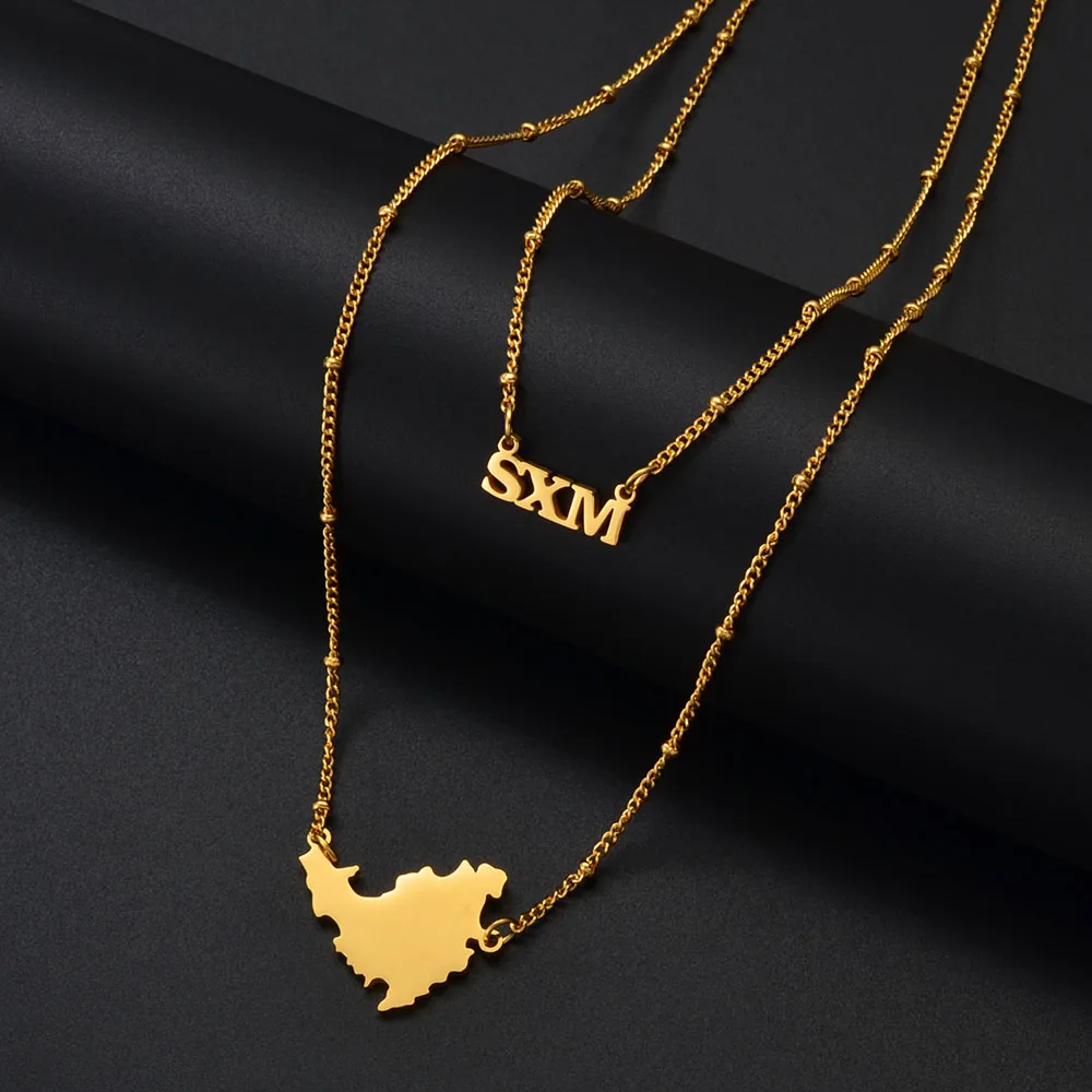 Anniyo Sint Maarten and Saint-Martin Double Necklaces Saint Martin SXM Jewelry @316321 image 5