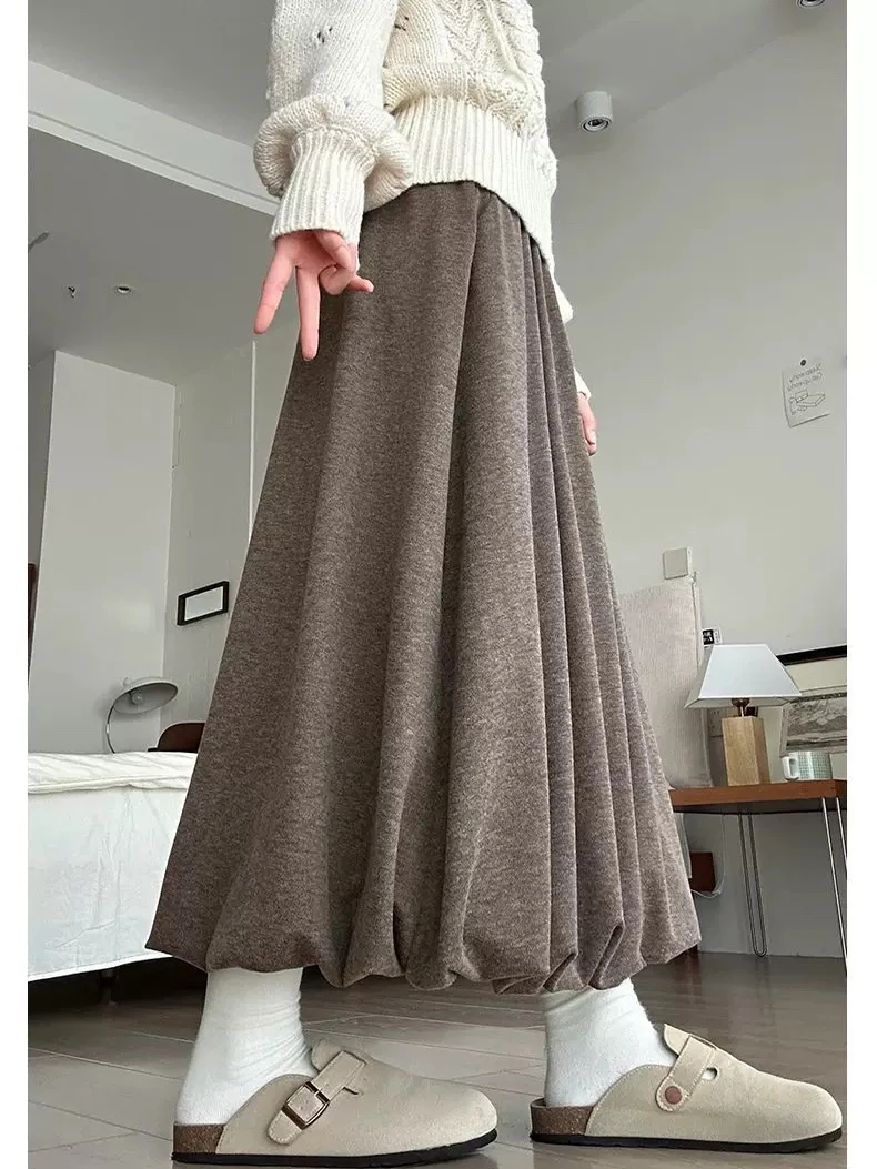 

Женские повседневные юбка-брюки с высокой талией из полиэстера, свободного кроя, весна 2026, новый стиль, мягкие, струящиеся, универсальные