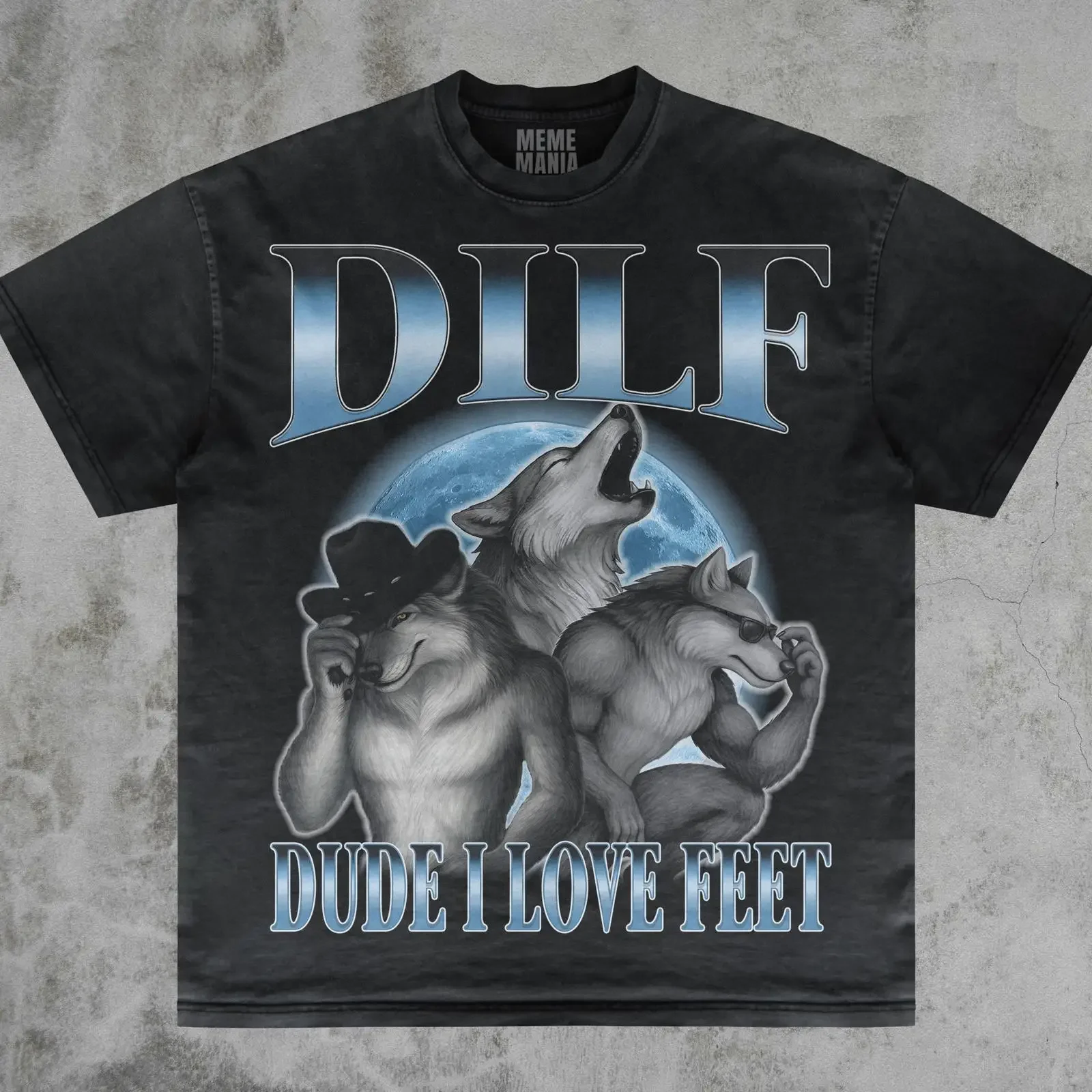 Werewolf Moon Dilf T Shirt Y2K Wolf Foot Fetish 90s Vintage Bootleg Feet Lovers vintage Washed Versatile graphic Stylish