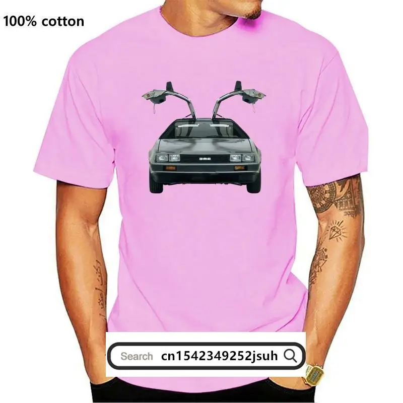 New 100% Soft Cotton Delorean Dmc 12 Back To The Future T-Shirt Cool Black Shirt