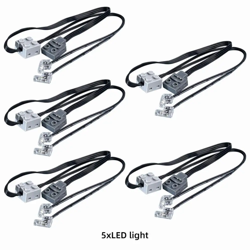 1/2/5/10 Stuks Nieuwe MOC Power Functies Onderdelen LED Licht Link Lijn Kabel 8870 Auto Trein Model Licht Modificatie Fit 61930 8293 Blok