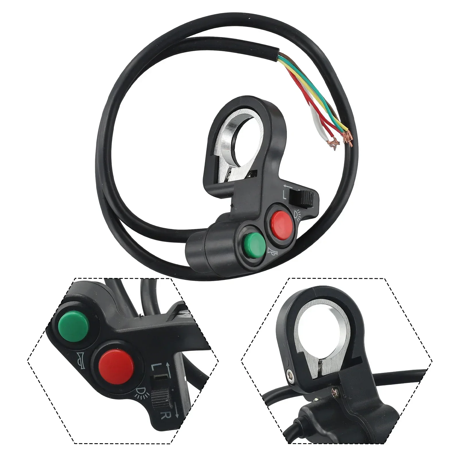 Electric Bicycles Switch Cable Three-function Turn Signal Horn Nanke Modified Switch Headlight Switch Brand New