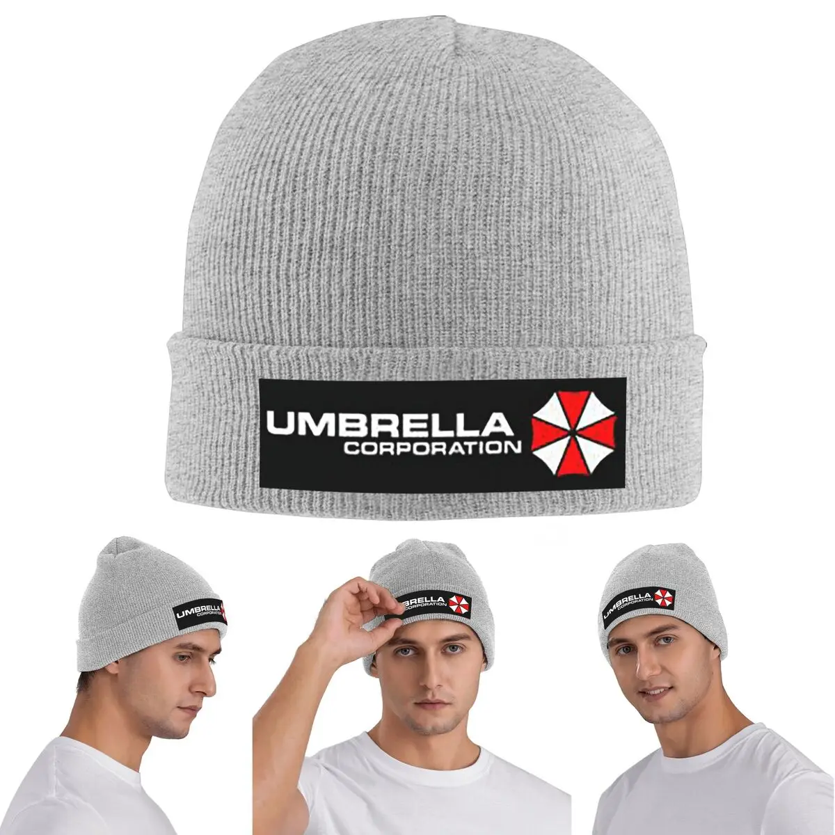 

Зонтики Biohazard Countermeasure, теплая вязаная шапка, зимняя вязаная шапка, шапка Skullies, шапки в стиле хип-хоп для унисекс