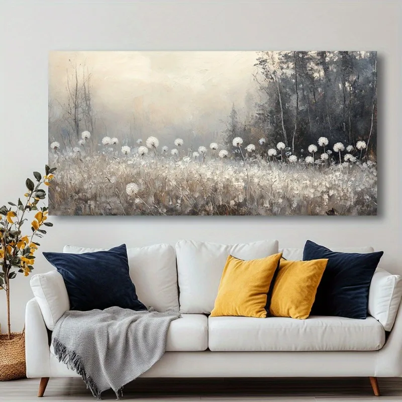 

Canvas Wall Art Mountain Lake Landscape Modern Abstract Painting Frameless Picture Living Room Bedroom Office Home Decoration