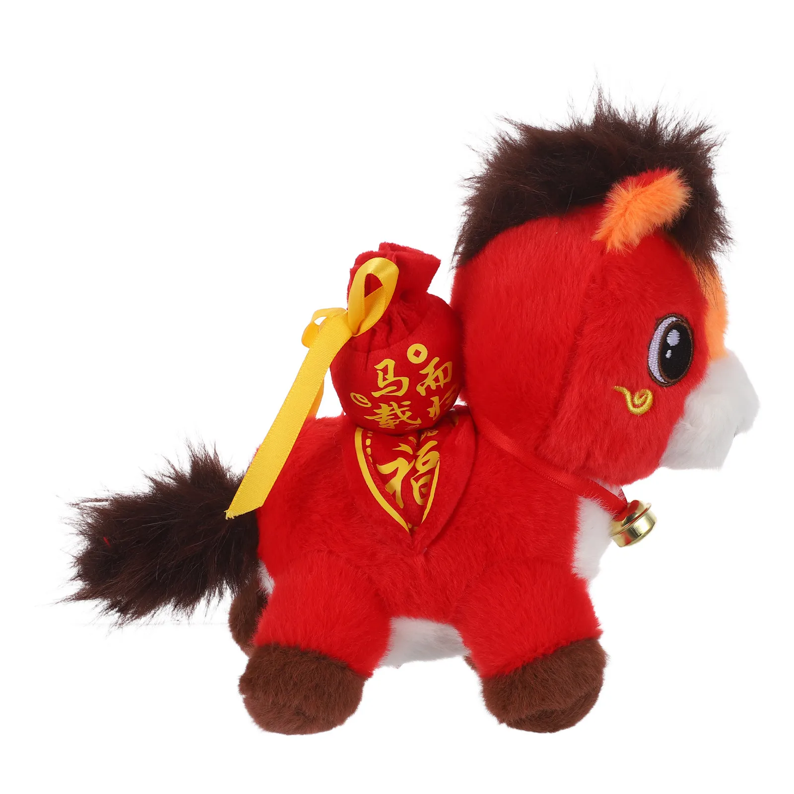 

Chinese New Year Horse Stuffed Animal 2026 Lunar Zodiac Mascot with Lucky Blessing Money Bag Spring Festival Table Decor Party