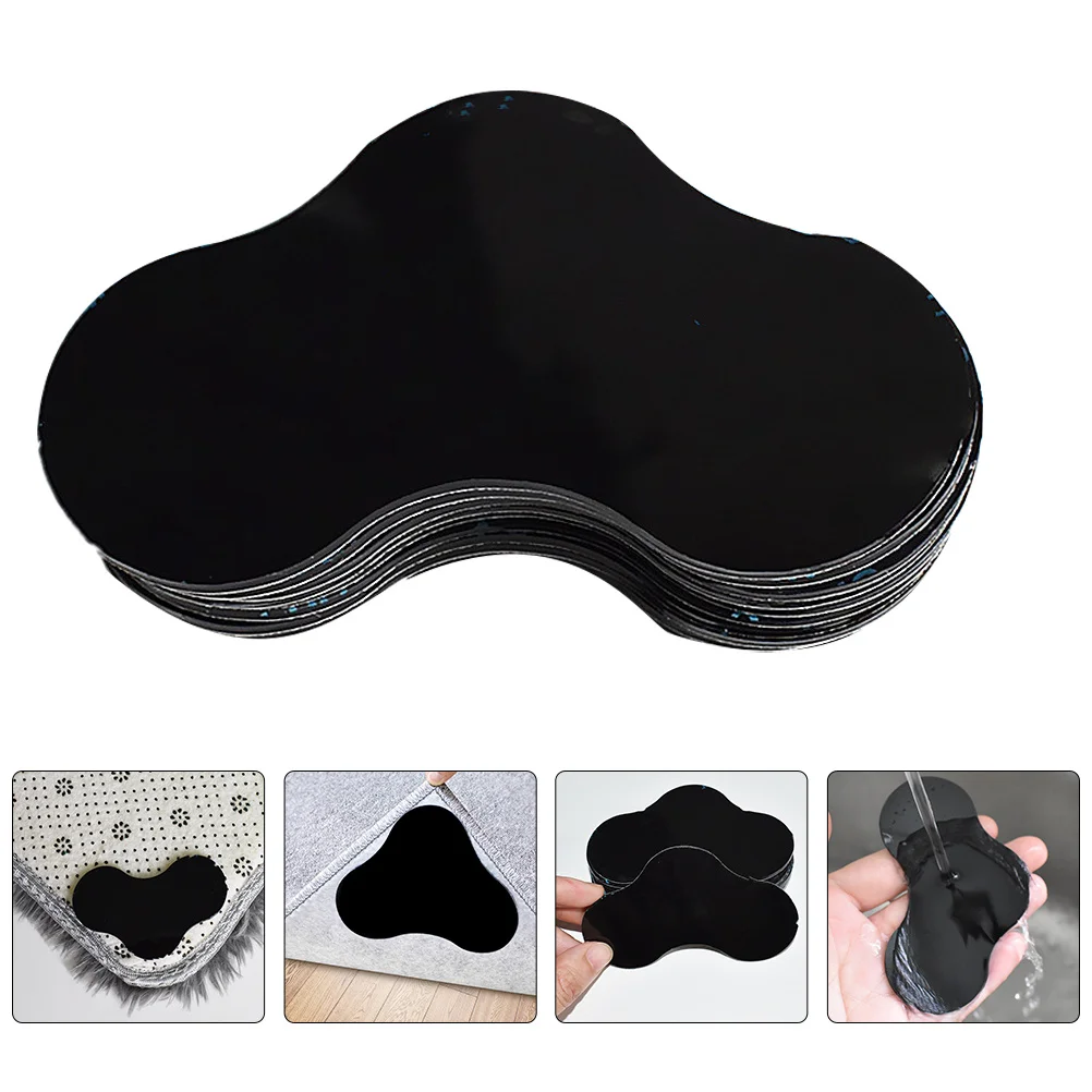 10 pezzi adesivi di fissaggio antiscivolo per tappeti per tappetini cuscinetti per tappeti rimovibili senza traccia per uso domestico nastri di superficie in pile