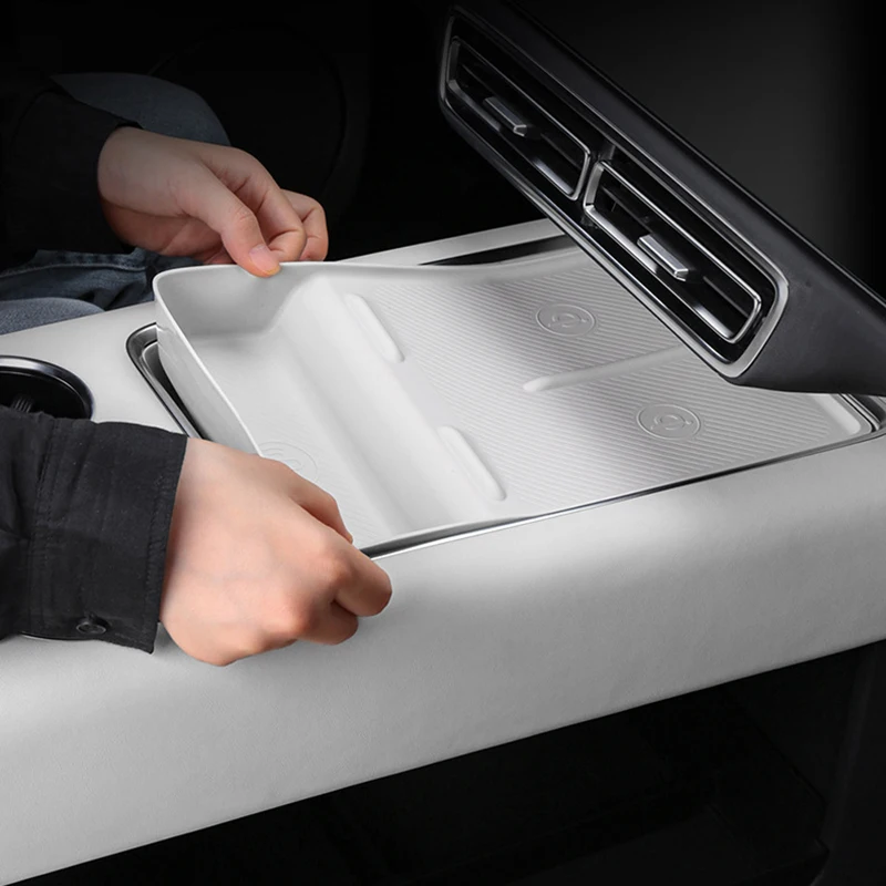 Car Wireless Silicone Padding Water Cup Holder Storage Box Anti slip Pad For Li Lixiang L7 L8 L9 2022 2023 2024 Accessories