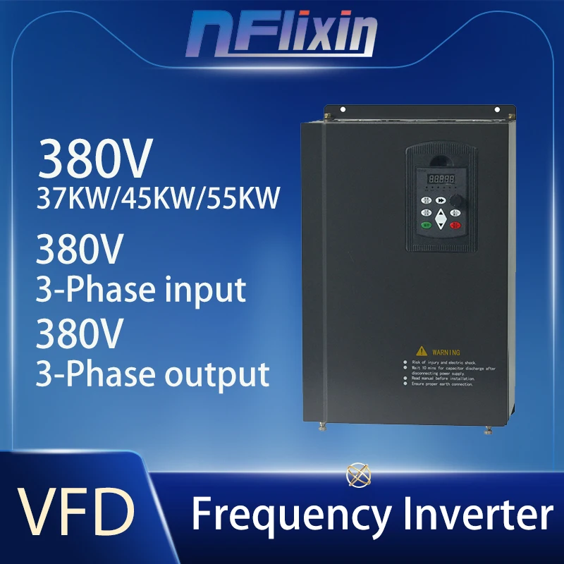 VFD Inverter 380v 15-55KW Frequency Inverter 3P 380V Input -3P 380V Output Frequency Converter Variable Frequency Drive