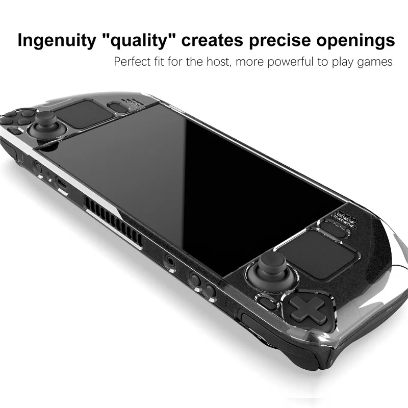 Protective Cover Shell for Steam Deck Host Split Crystal Transparent PC Hard Case for Steamdeck Game Console Shell