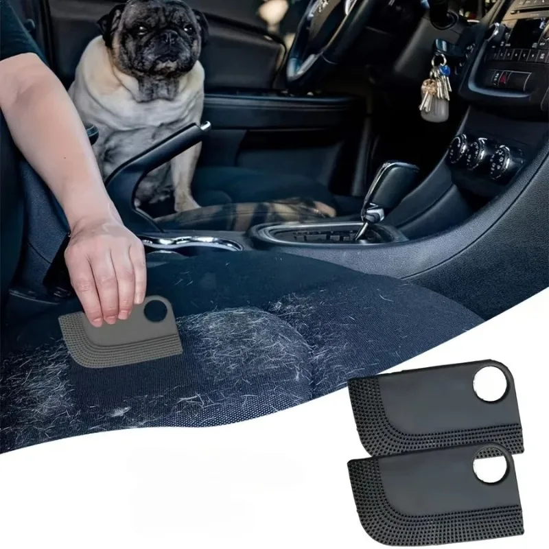 Escova de Limpeza para Interior de Carro, Luva para Remoção de Pelos de Animais, Escova Dupla Face, Ferramenta para Remoção de Pelos de Carpete e Sofá