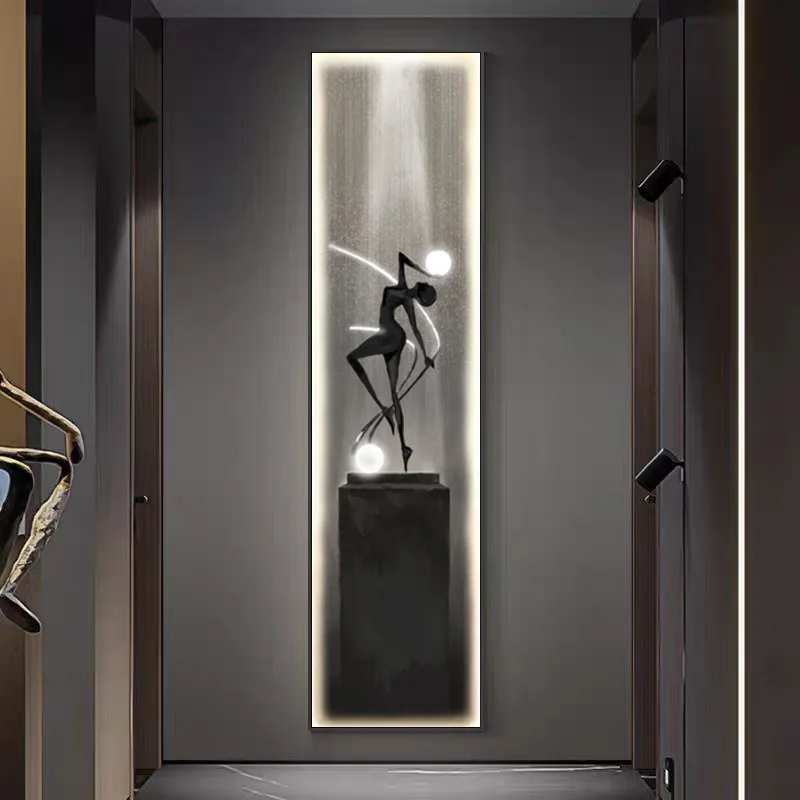 

Modern Abstract Art Interior Painting Led Wall Hanging Lamp For Living Room Kitchen Porch Aisle Dining Room Room Home Decoration