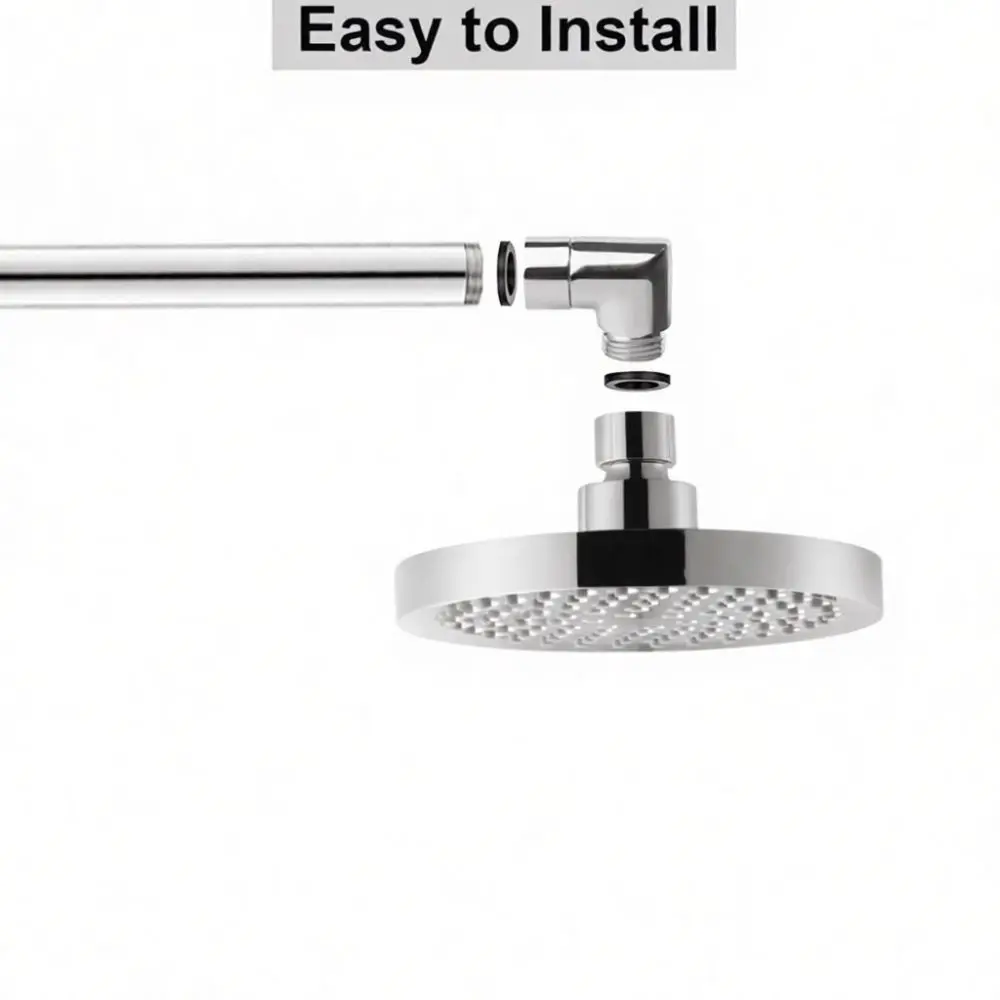 Adjustable Shower Head Pipe Adapter Brass Swivel Connector 360 Rotation Elbow Joint For Bathroom Sprinkler System