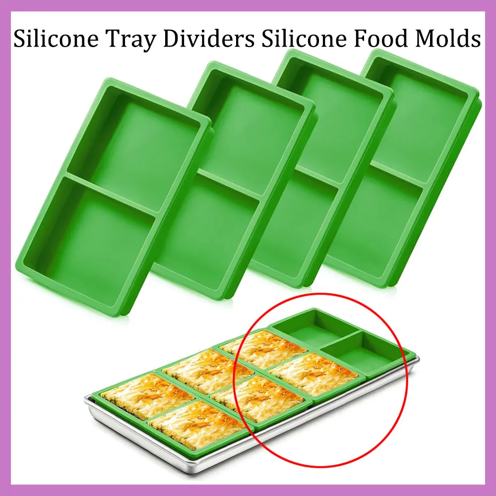 

4PCS Green Or Gray Silicone Tray Dividers Silicone Food Molds For Harvest Right Freeze Dryer Accessories