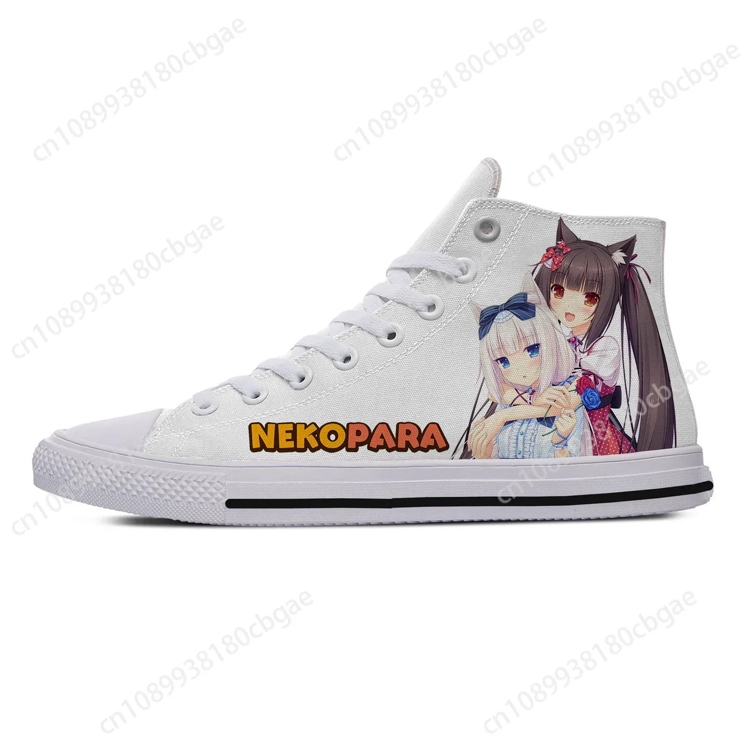 

Nekopara Chocola Vanilla High Top Sneakers Mens Womens Hot Fashion Casual Shoes Canvas Running Shoes 3D Print Lightweight shoe