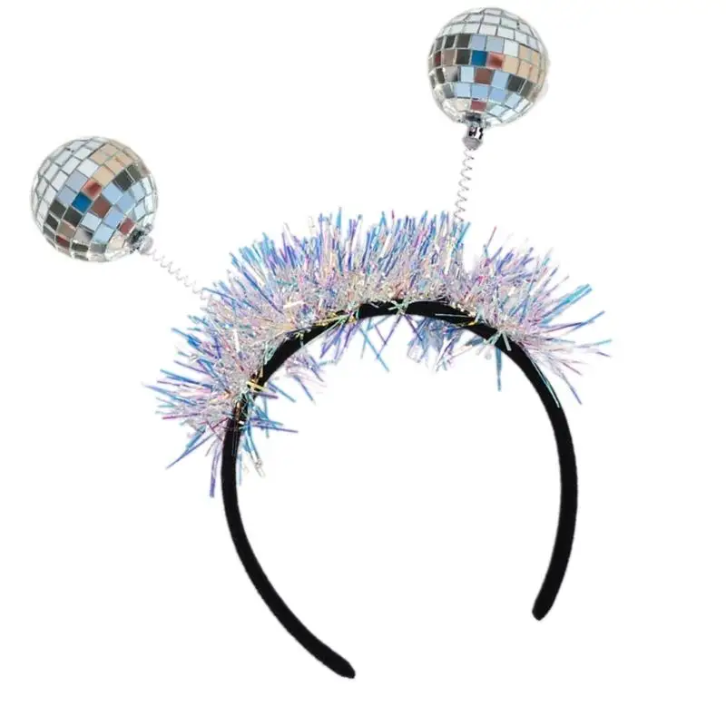 A52E Băng Đô Quấn Tóc Phản Quang Với Bóng Gương Thiết Kế Tiệc Phụ Kiện Hairhoop Cho Lễ Hội Âm Nhạc Rave Họp Mặt Gia Đình