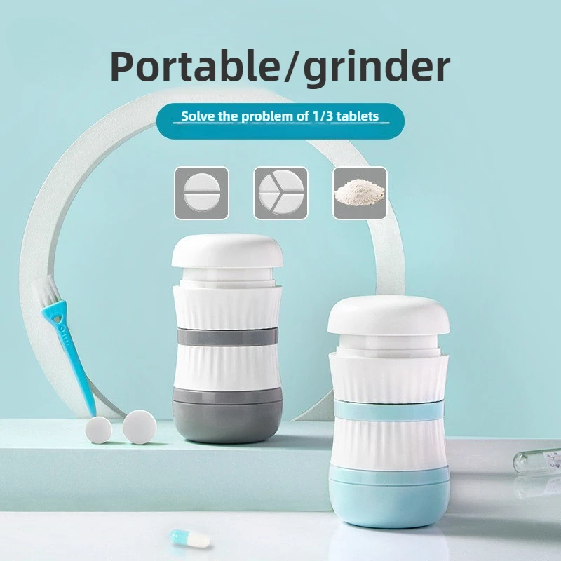 

Многоцелевой резак для таблеток 4 в 1, разделительная коробка для хранения лекарств, дробилка, контейнер для таблеток, витаминная капсула, организация