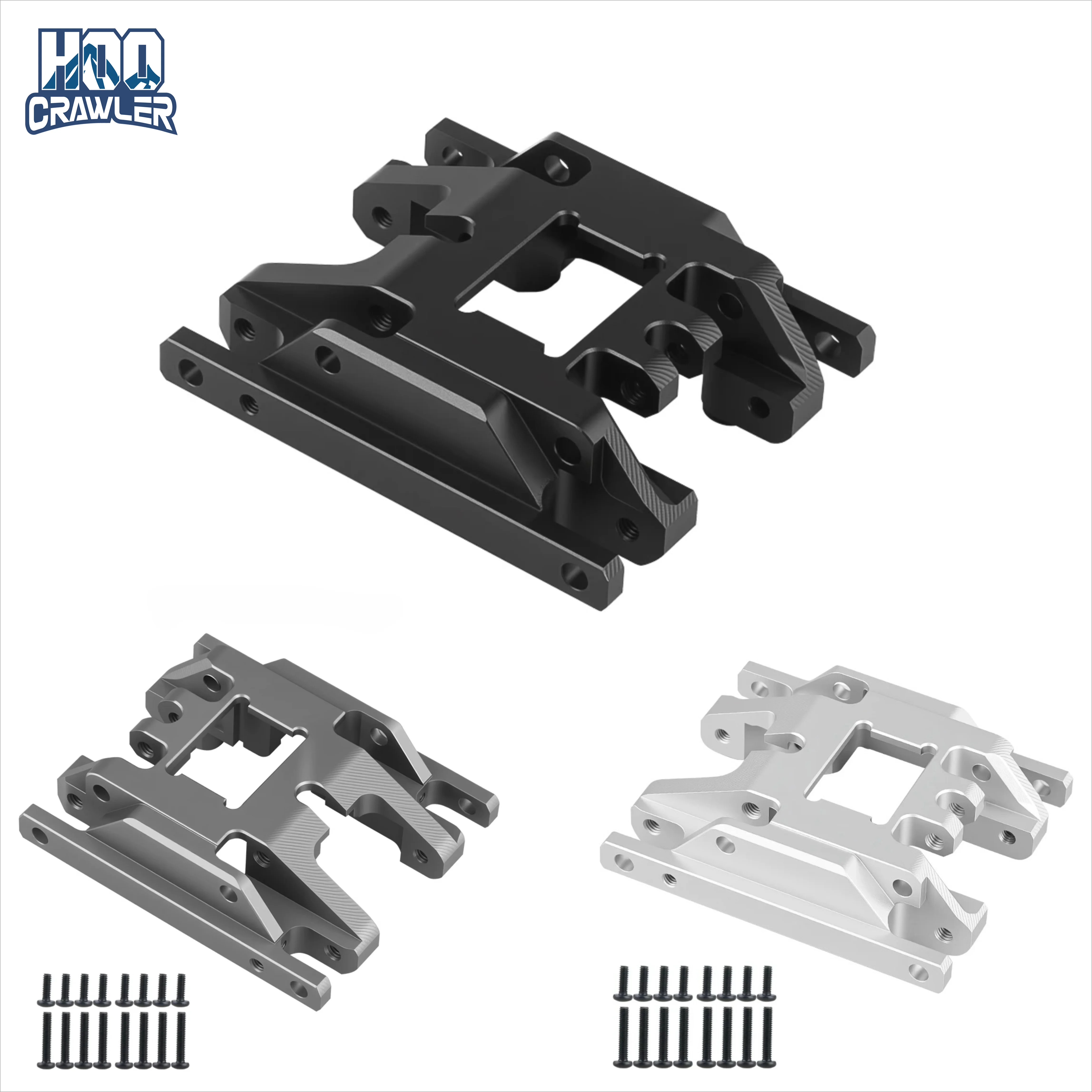 RC Aluminum Alloy Skid Plate Transmission Mount Gearbox Base Center Frame Brace Hops Up for TRX4M 1/18 RC Crawler Car Parts