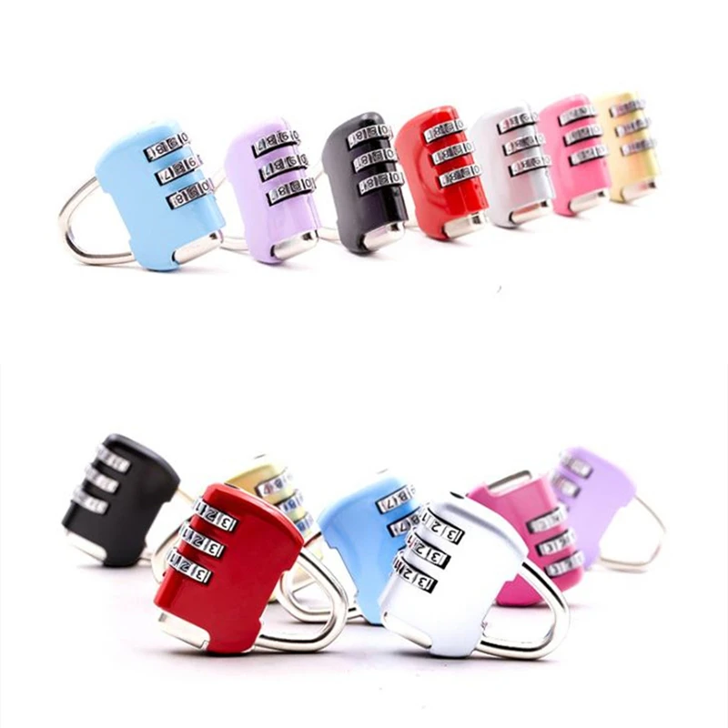 Zinc Alloy Travel Padlock Anti-theft Backpack Small Reset Suitcase Password Password Schoolbag Lock Mini 3 Password Combination