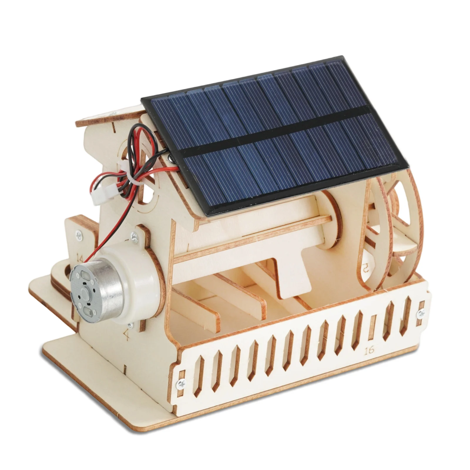 DIY Solar Chongmi Waterrad Model STEM Kits Technologie Wetenschap Experimentele Tool Kit Leren Educatieve Houten Puzzelspellen