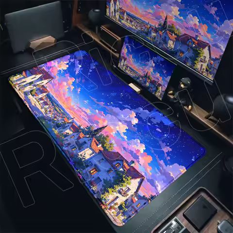 Anime Mouse Pads Sky Landscape Table Mats Computer Mousepad Company Desk Pad Aesthetic Large Gaming Mousepads Office Mat 900x400