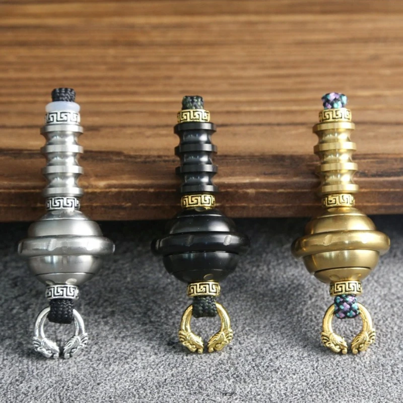 Mini Fidget Spinner en métal, couteau à main, pointe supérieure, porte-clés à rouleau, jouets anti-Stress EDC, Anti-anxiété pour enfants