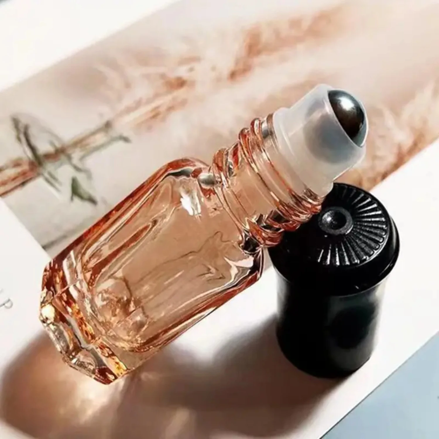 3 stuks draagbare glazen rolflessen voor cosmetische reisopslag